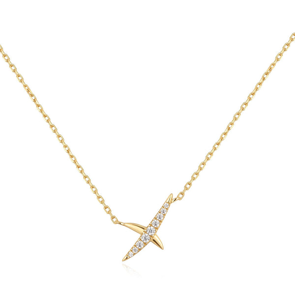 Ania Haie Gold Kiss Pave Necklace