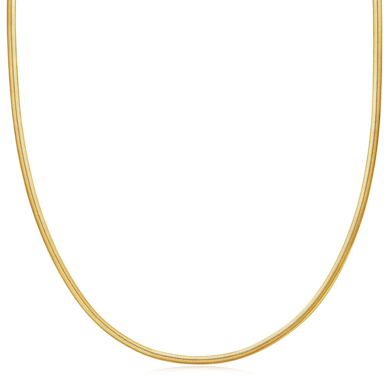 Ania Haie Gold Flat Snake Chain Necklace