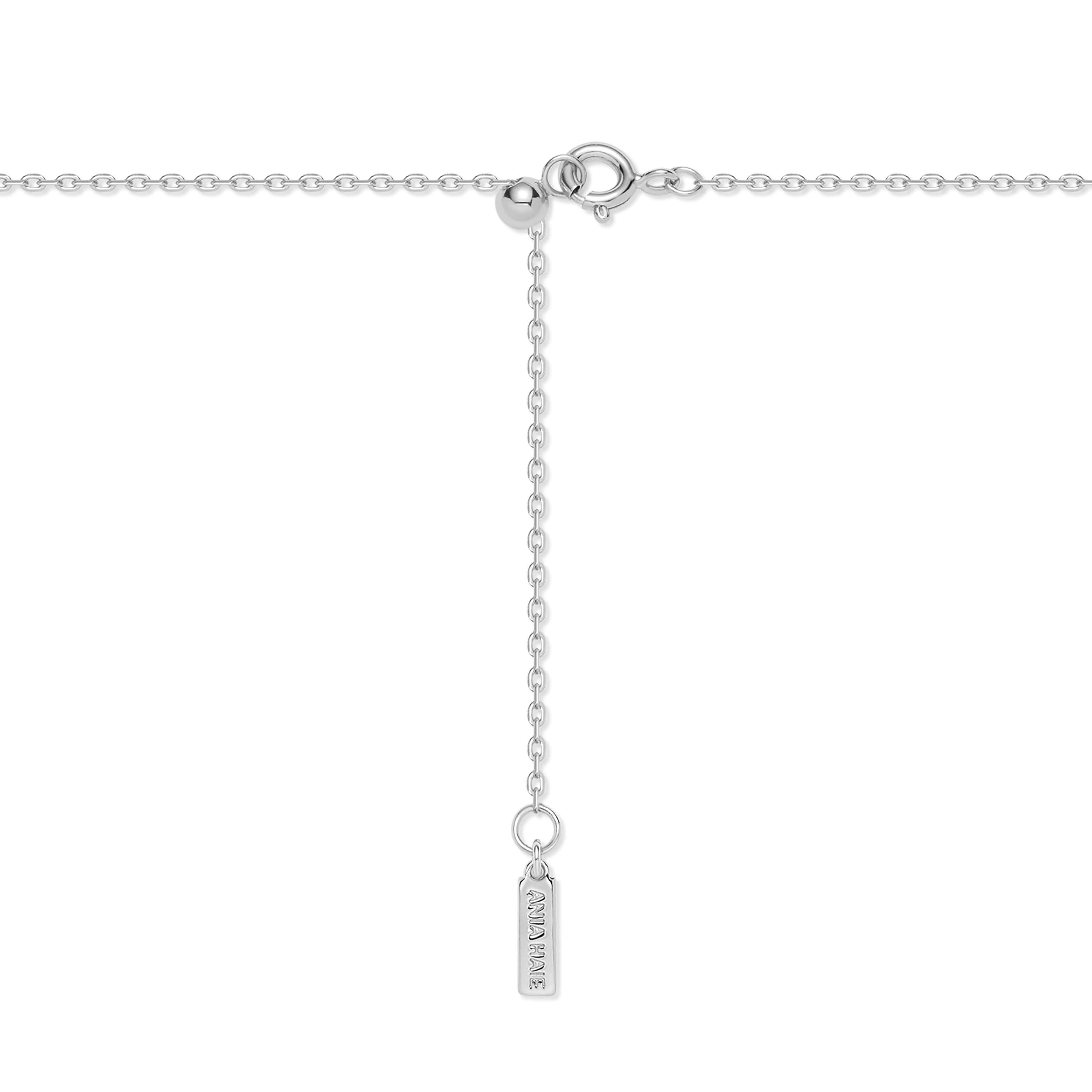 Ania Haie Silver Tiger Eye Droplet Pendant Necklace
