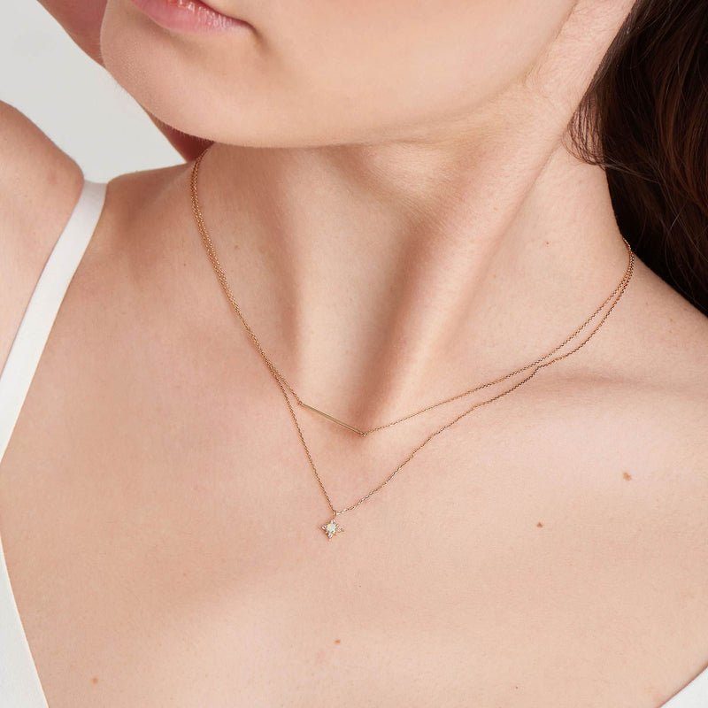 Ania Haie 14ct Gold Solid Bar Necklace