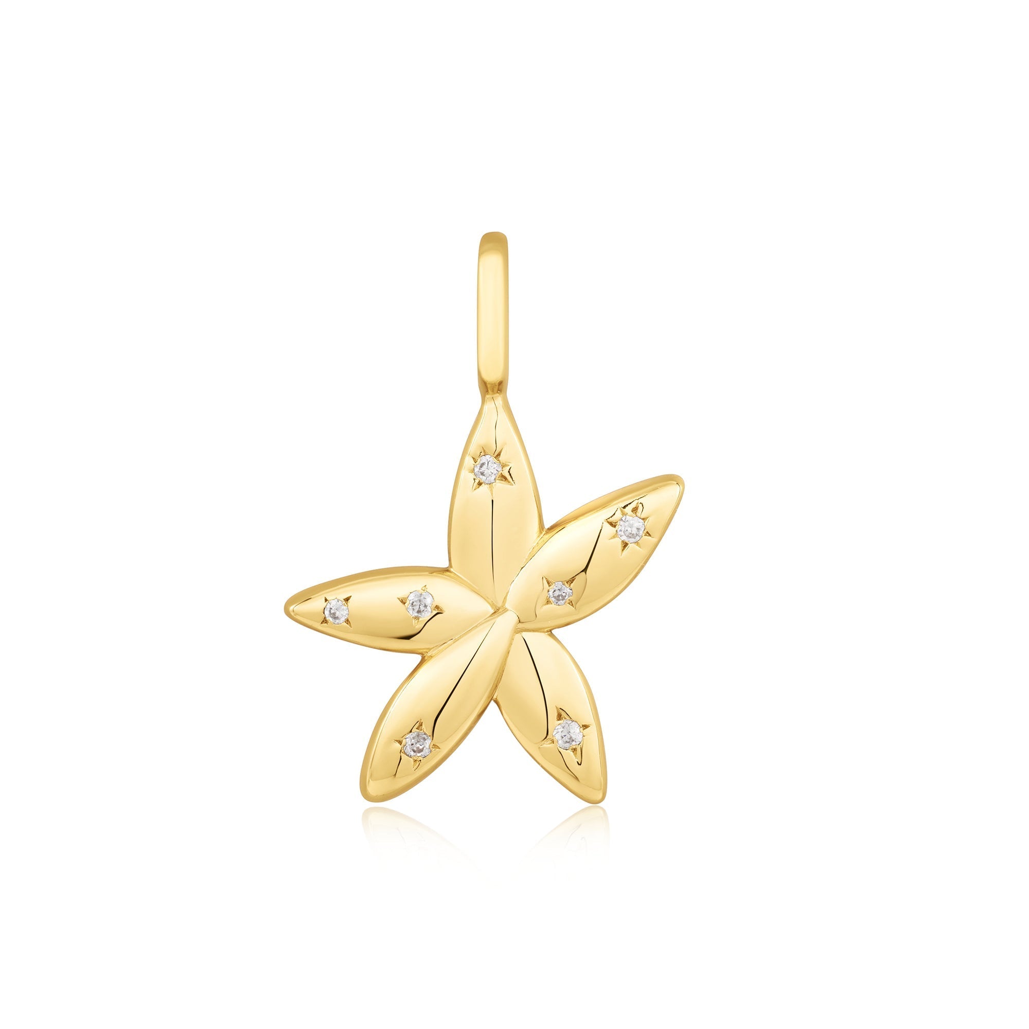 Ania Haie Gold Sparkle Flower Charm Pendant