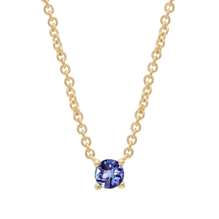 Alexandrite Necklace 40-45cm in 9ct Yellow Gold