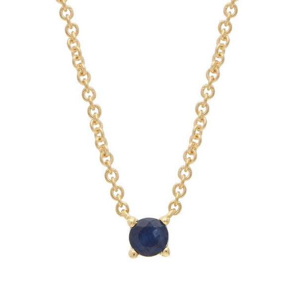 Sapphire Necklace 40-45cm in 9ct Yellow Gold