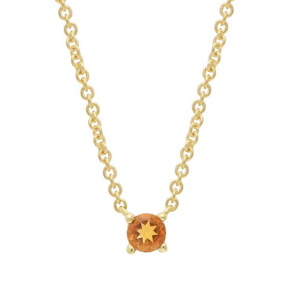 Citrine Necklace 40-45cm in 9ct Yellow Gold