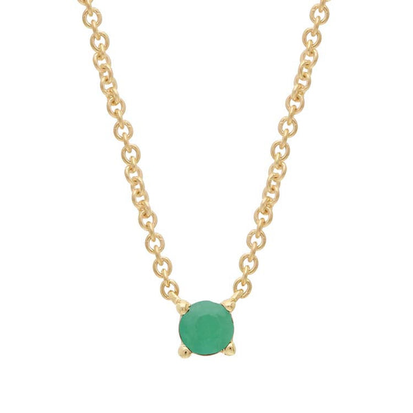 Emerald Necklace 40-45cm in 9ct Yellow Gold