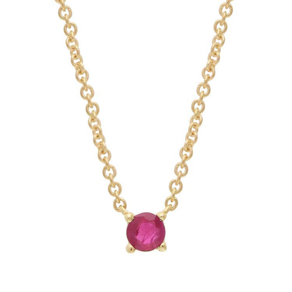 Ruby Necklace 40-45cm in 9ct Yellow Gold