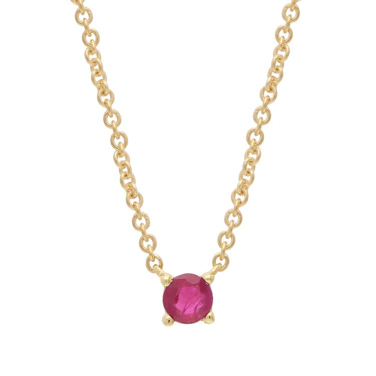 Ruby Necklace 40-45cm in 9ct Yellow Gold