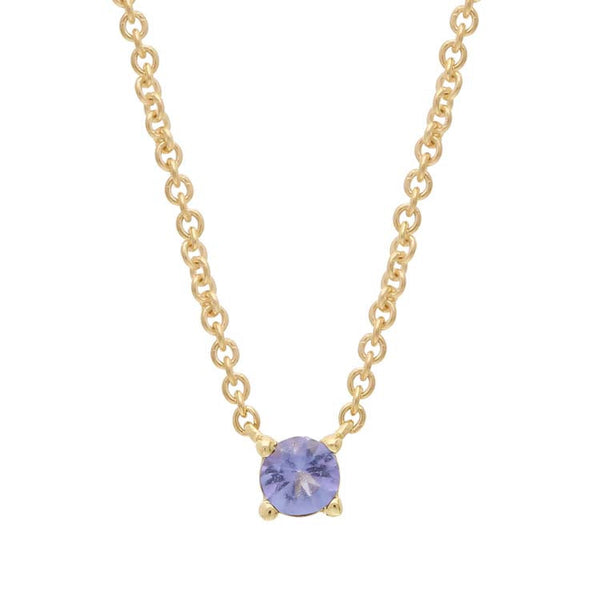 Tanzanite Necklace 40-45cm in 9ct Yellow Gold