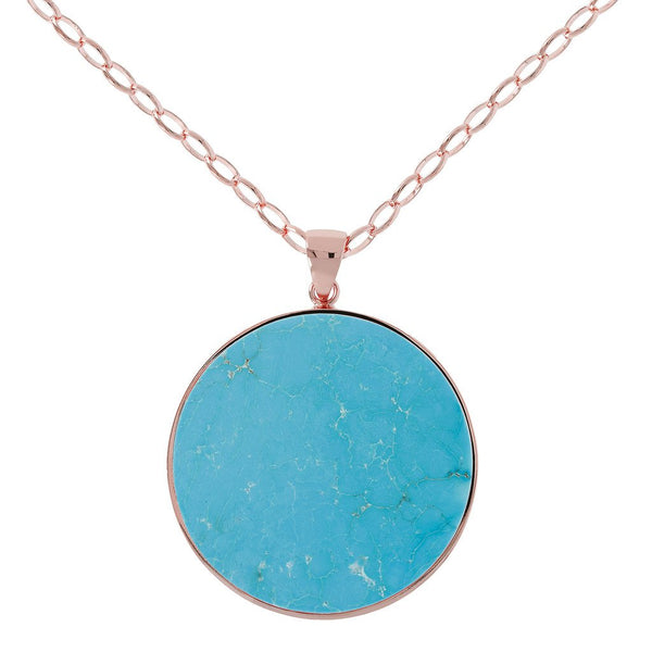 Bronzallure Magnesite Big Disc Necklace