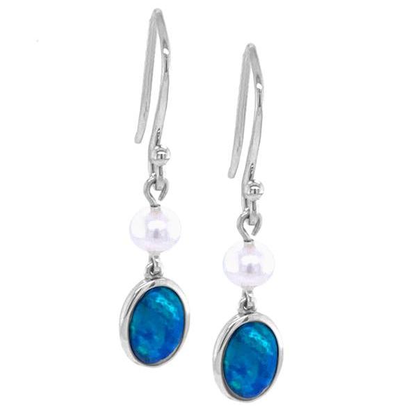 Sterling Silver Marilyn Hook Pearl Earrings