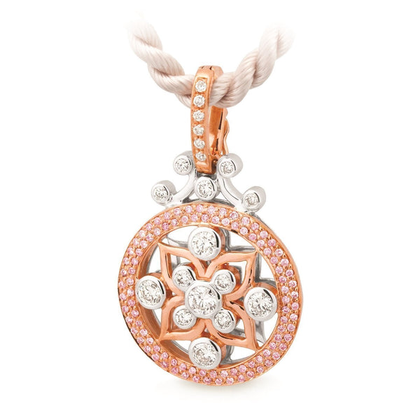 PINK CAVIAR 0.68ct Pink Diamond Pendant in 9ct Rose & White Gold