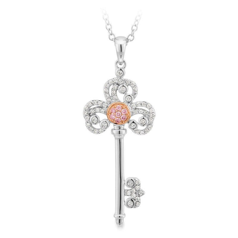 PINK CAVIAR 0.33ct Pink Diamond Pendant in 9ct White & Rose Gold