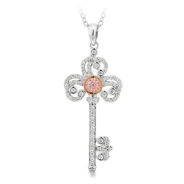 PINK CAVIAR 0.41ct Pink Diamond Pendant in 9ct White & Rose Gold