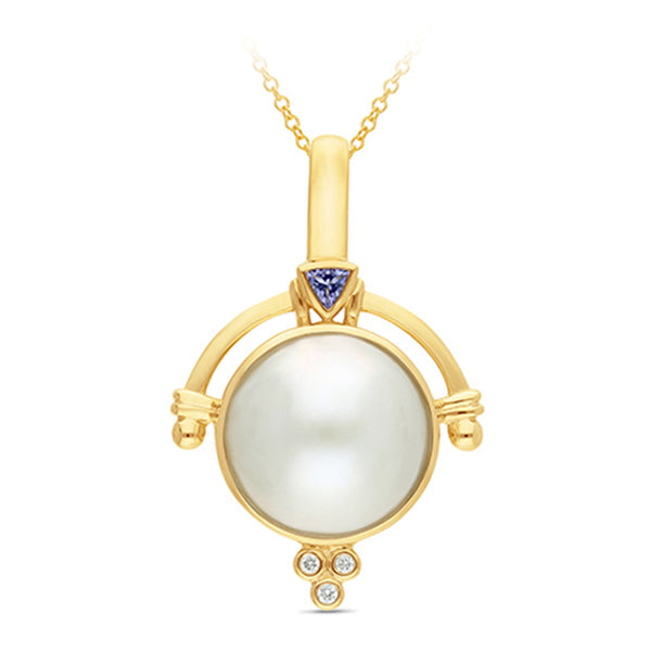 9ct Yellow Gold Mabe Pearl Pendant