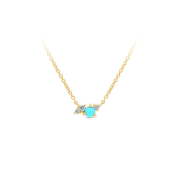 9ct Yellow Gold Turquoise Pendant