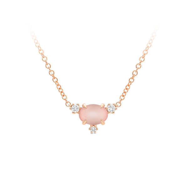 9ct Rose Gold Rose Quartz Pendant