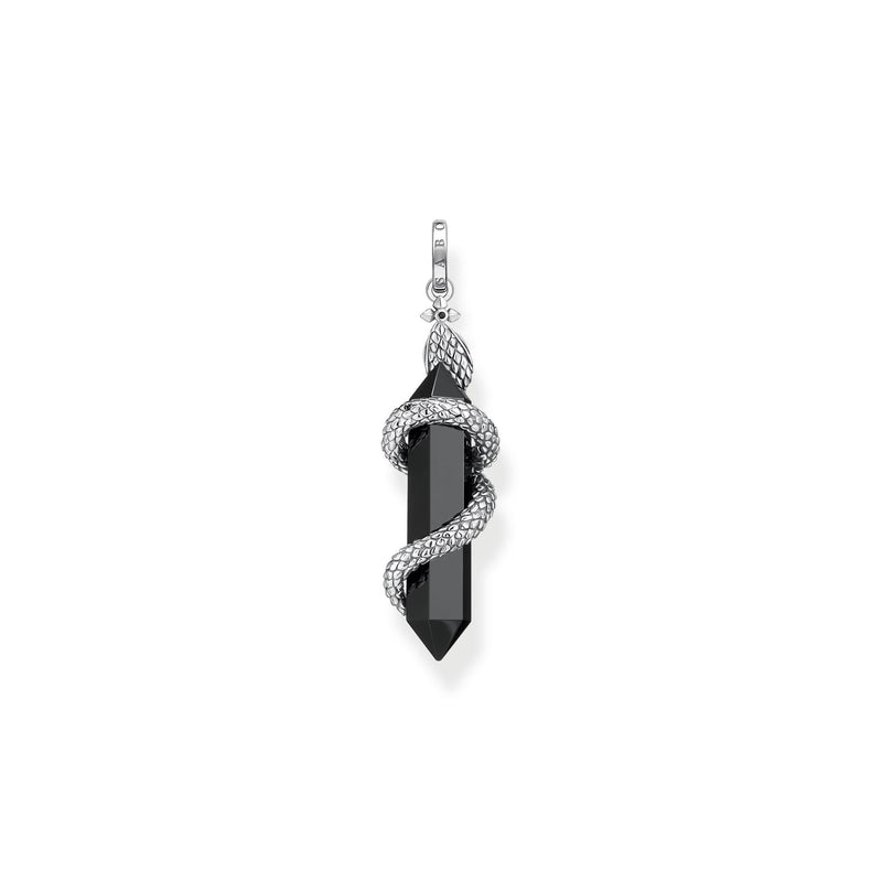 THOMAS SABO Pendant blackened onyx with snake