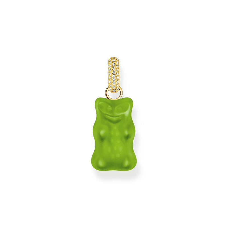 THOMAS SABO Large pendant with green goldbears and zirconia