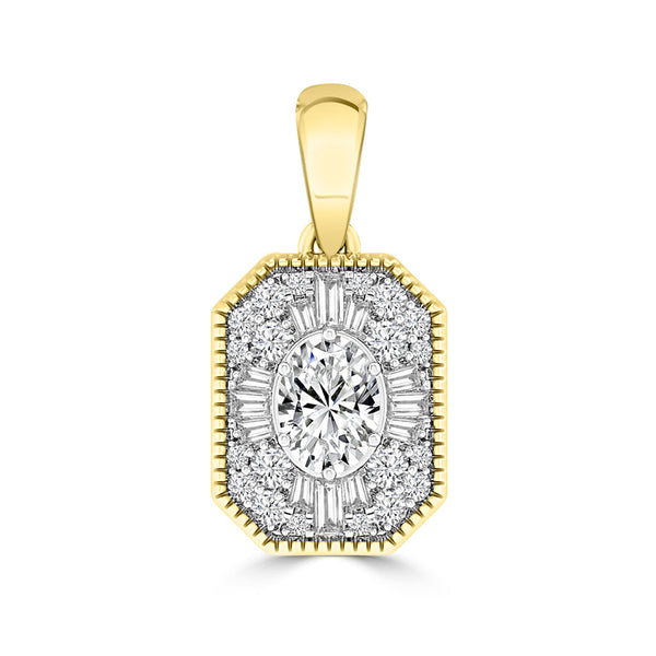 0.50ct HI I1 Diamond Pendant in 9ct Yellow Gold