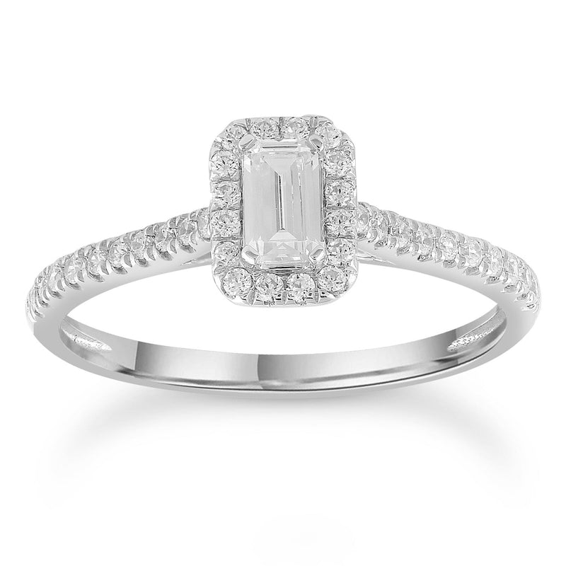 Diamond Ring with 0.50ct Diamonds in 9ct White Gold