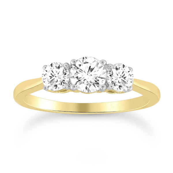 Diamond Ring with 1.00ct Diamonds in 9ct Yellow Gold