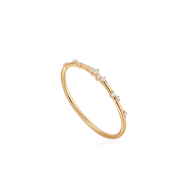 Ania Haie 14ct Gold Stargazer Natural Diamond Constellation Ring