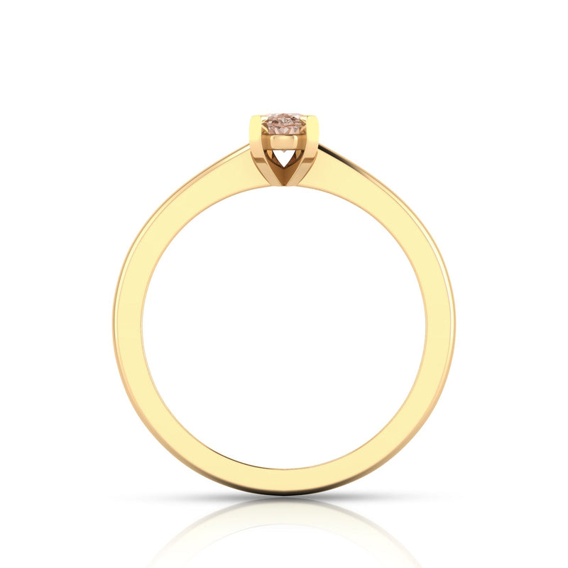 Morganite Ring in 9ct Yellow Gold