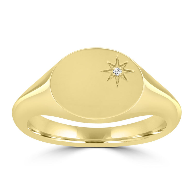 0.01ct HI I1 Diamond Ring in 9ct Yellow Gold