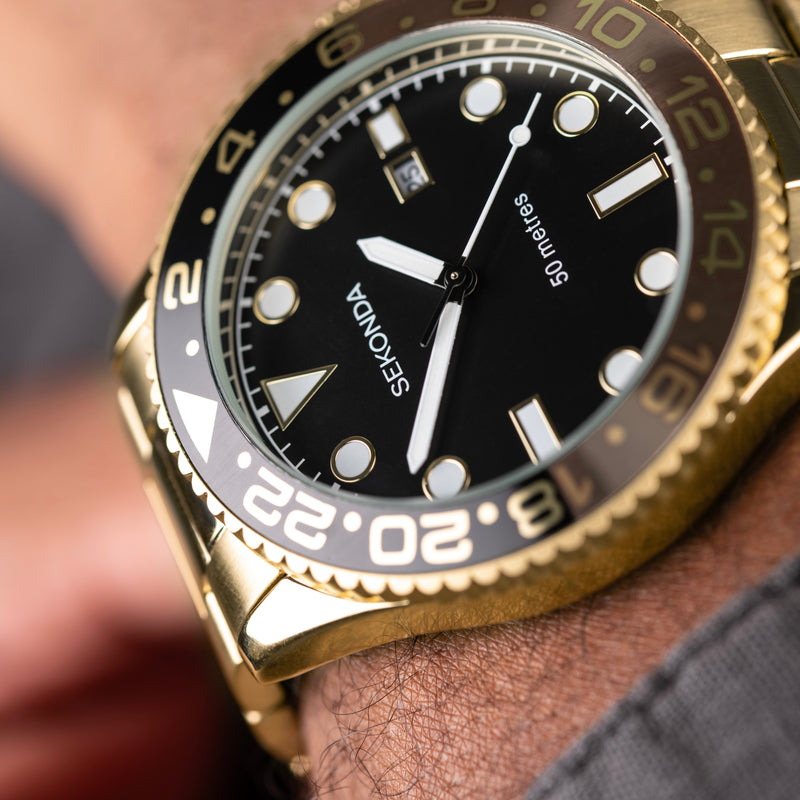 Sekonda Ocean Gold & Black Watch  - SK30198