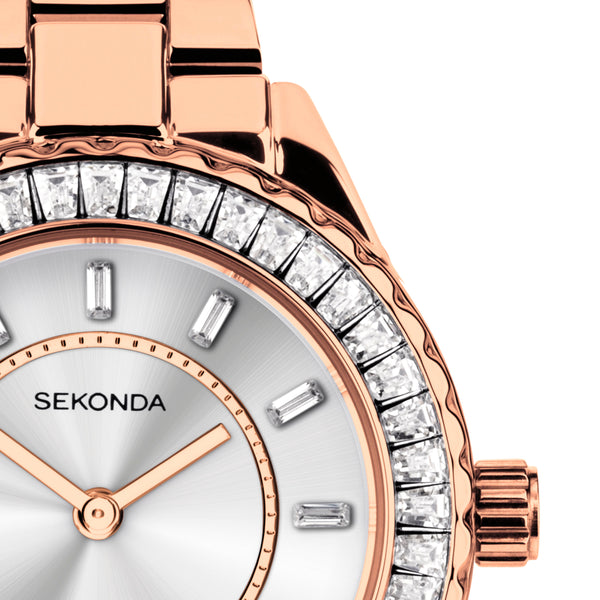 Sekonda Margot Rose Gold with Stones Watch - SK40671