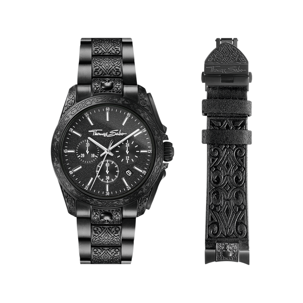 Thomas Sabo Men's watch Rebel at heart Chronograph black