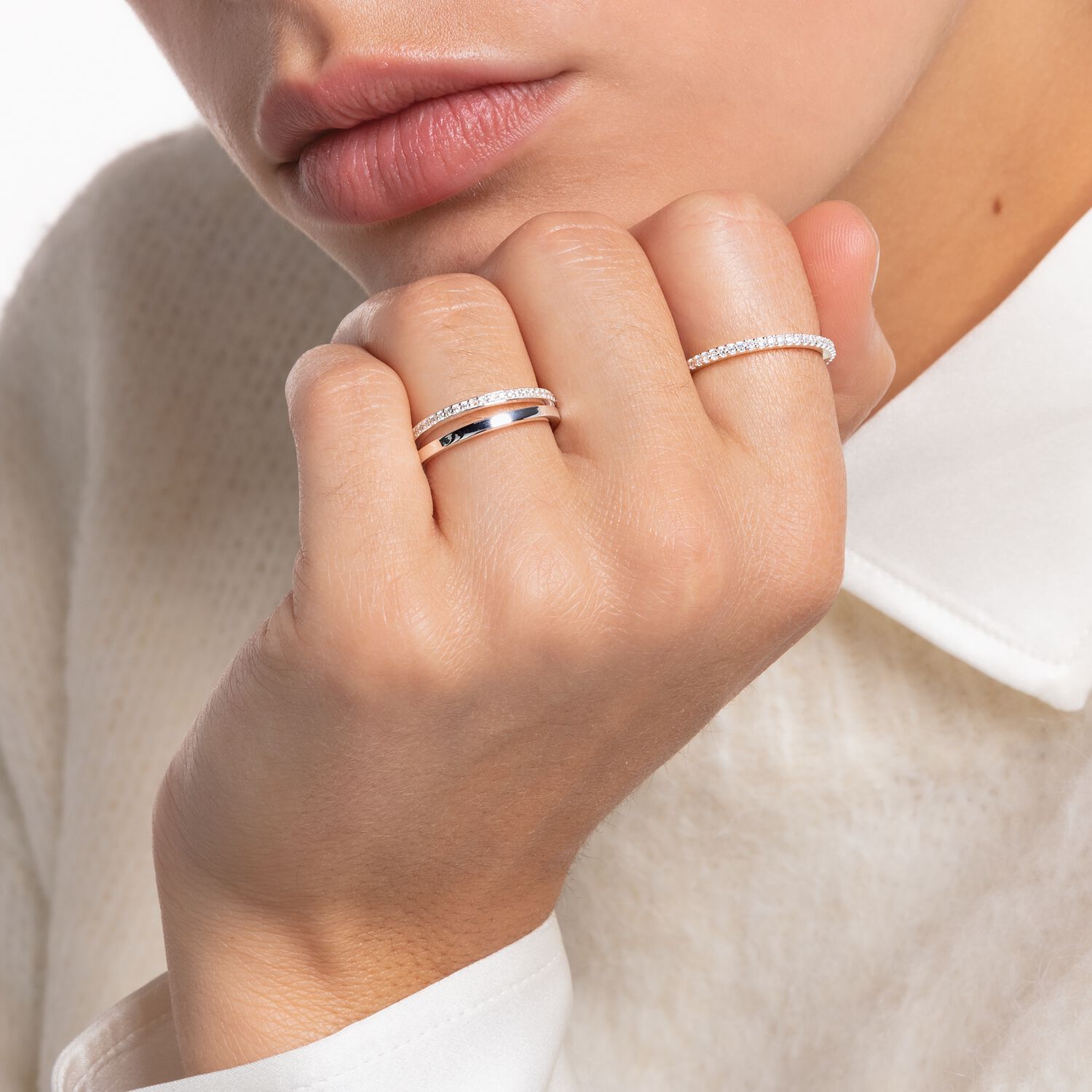 THOMAS SABO Ring White Stones