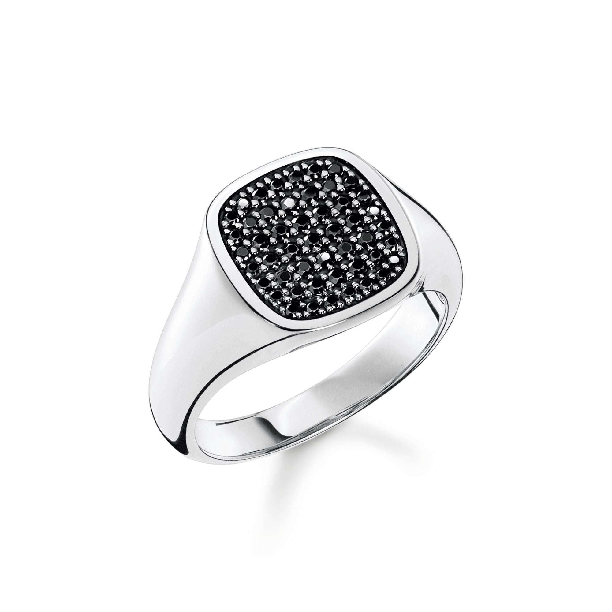 THOMAS SABO Ring with black stones silver