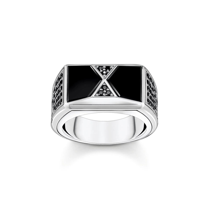 THOMAS SABO Ring Pyramid Shape Black