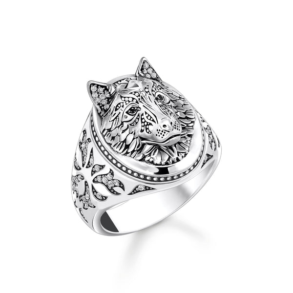 THOMAS SABO Rebel Wolf Signet Ring