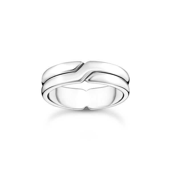THOMAS SABO Crossed silver ring duo
