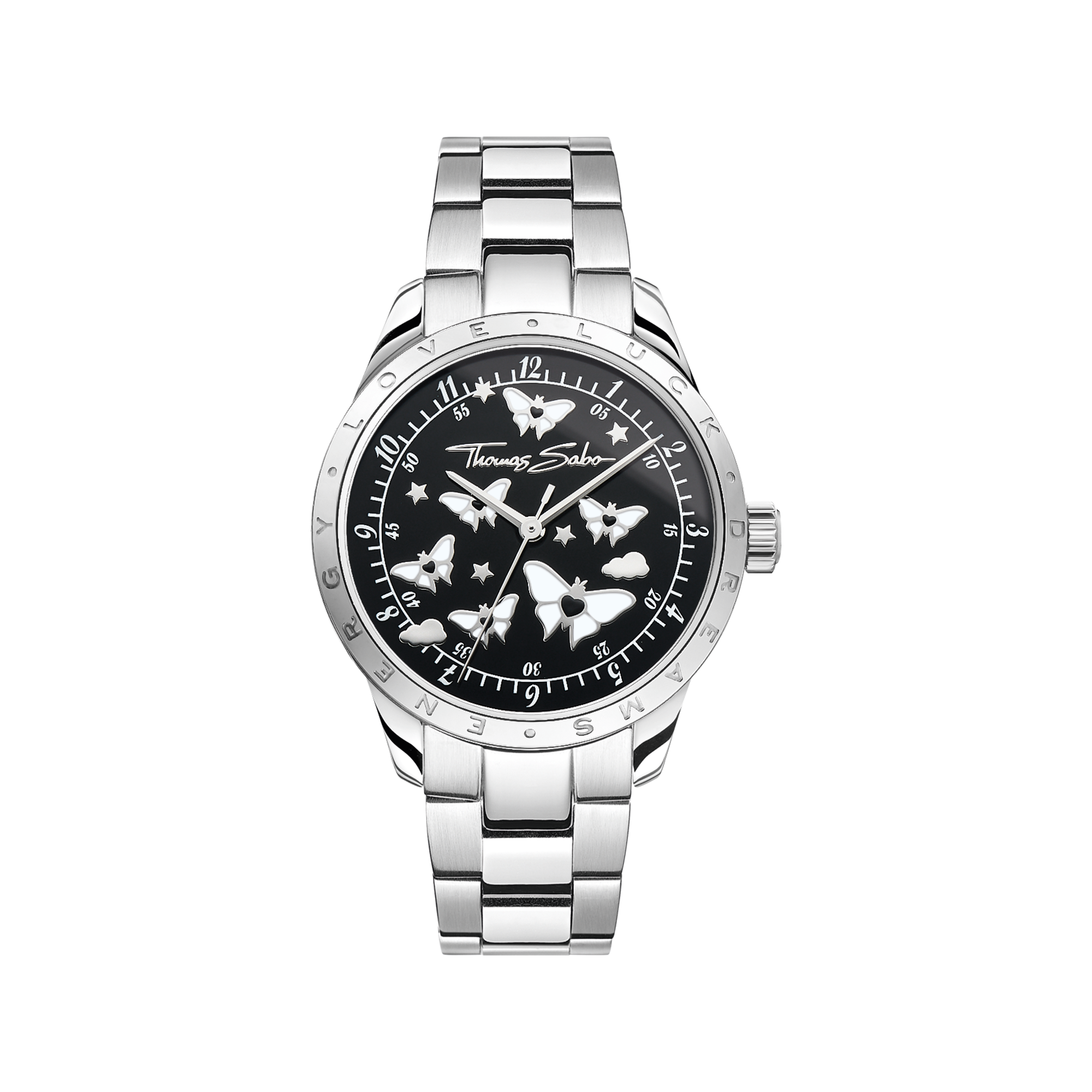THOMAS SABO Luminescent Butterfly Watch Black Dial