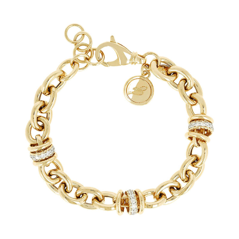 Bronzallure Golden Alternating Links Victoria Bracelet