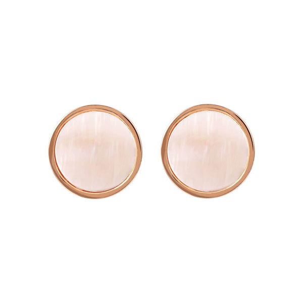 Bronzallure Stone Disc Lobe Earrings