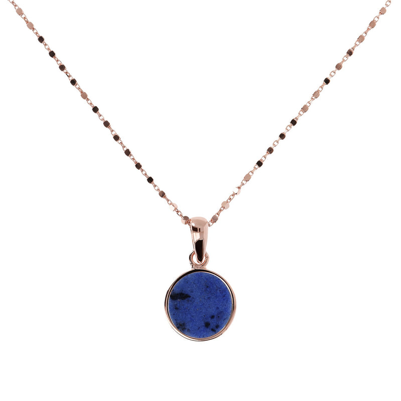 Bronzallure Alba Blue Disc Necklace 47cm