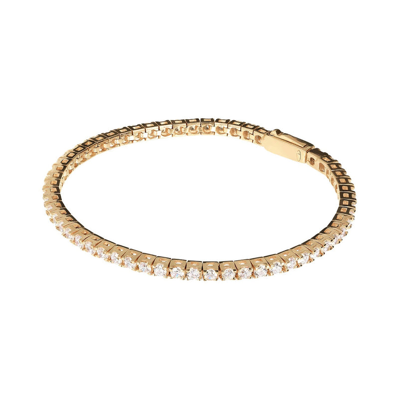 Bronzallure Golden Cubic Zirconia Tennis Bracelet