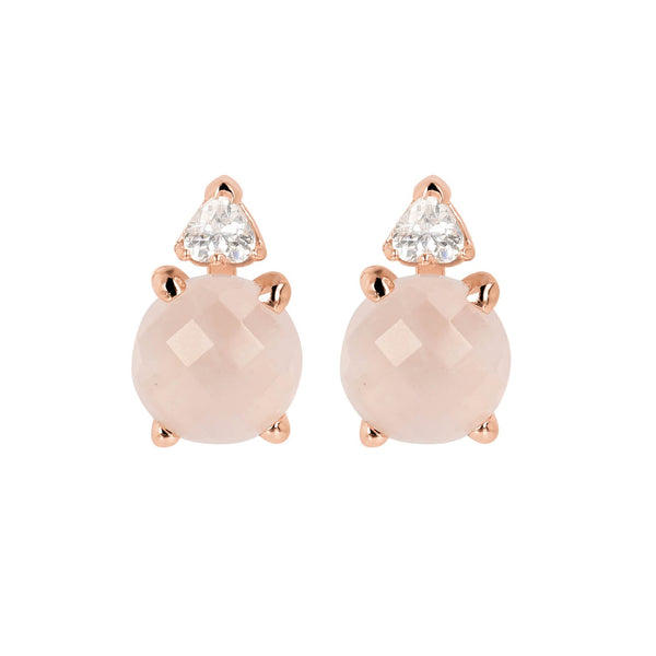 Bronzallure Felicia Cubic Zirconia Button Earrings