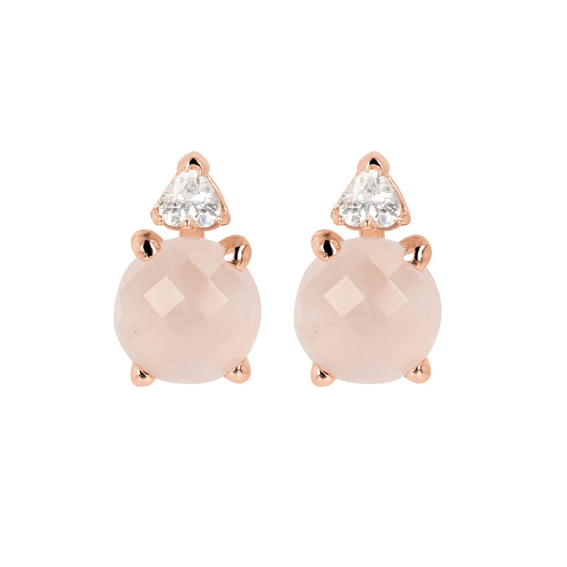 Bronzallure Felicia Cubic Zirconia Button Earrings