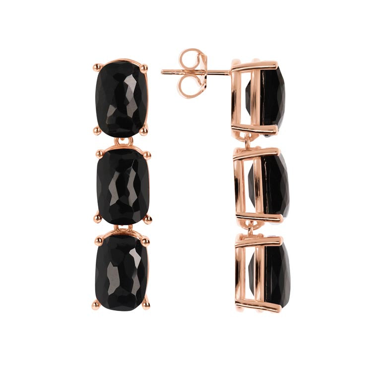 Bronzallure Variegata Black Onyx Earrings