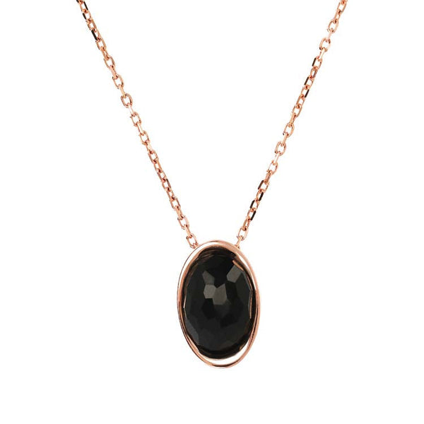 Bronzallure Felicia Black Onyx Necklace