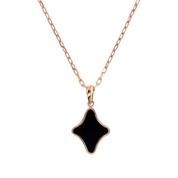 Bronzallure Alba Black Onyx Necklace