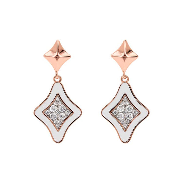 Bronzallure Alba White Cubic Zirconia Earrings