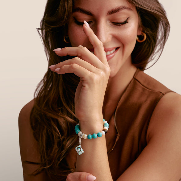 THOMAS SABO Charm Bracelet with colourful beads