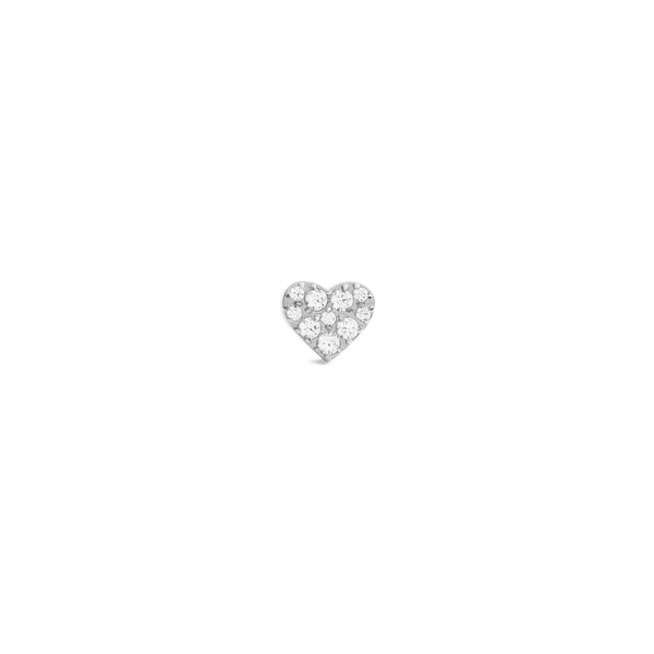 Daniel Wellington Crystal Heart Stud Silver