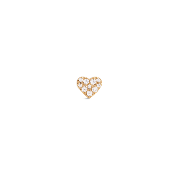 Daniel Wellington Crystal Heart Stud Gold